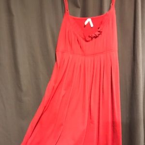 Red Max Rave ruched top dress.
